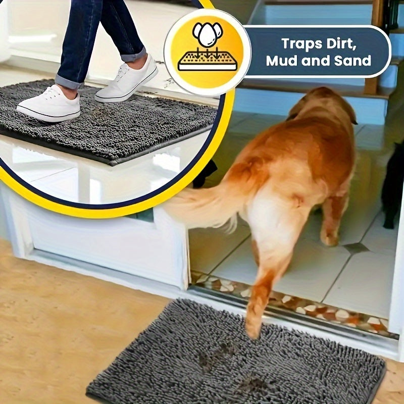 PawPrint Square Dog Door Mat – Non-Skid, Durable Entry Mat for All Breeds