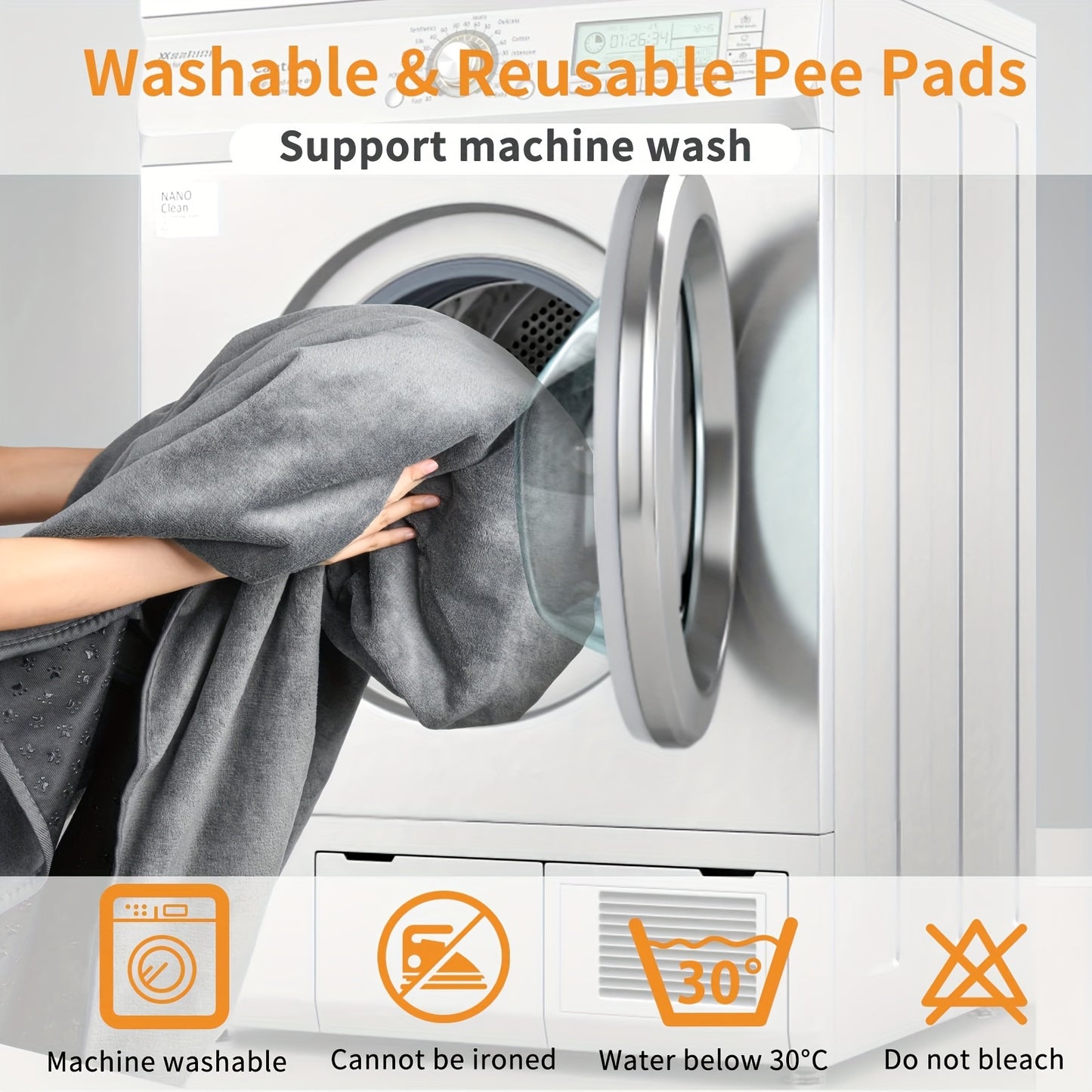 PawDry Pro: 2-Pack Washable Puppy Pads for Training & Housebreaking