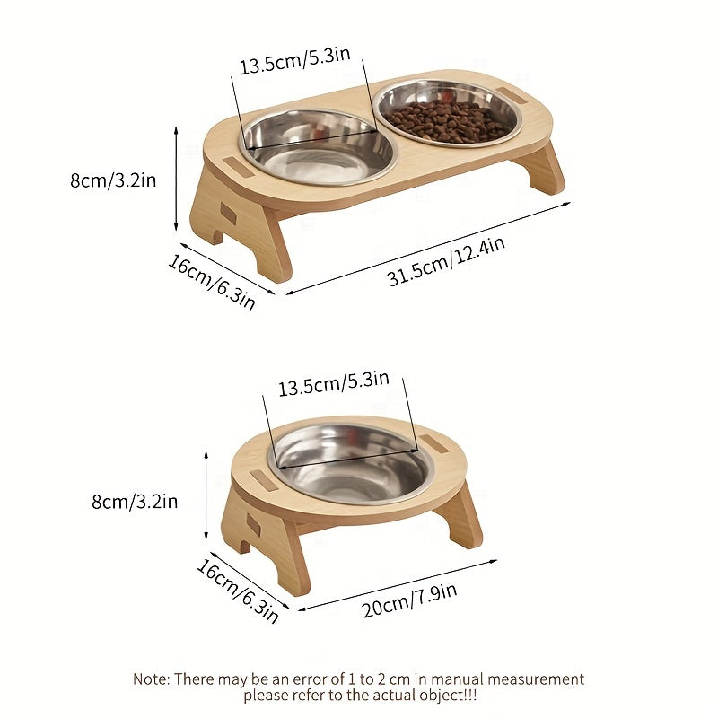 Zenwood: Elevated Mess-Free Cat Feeder