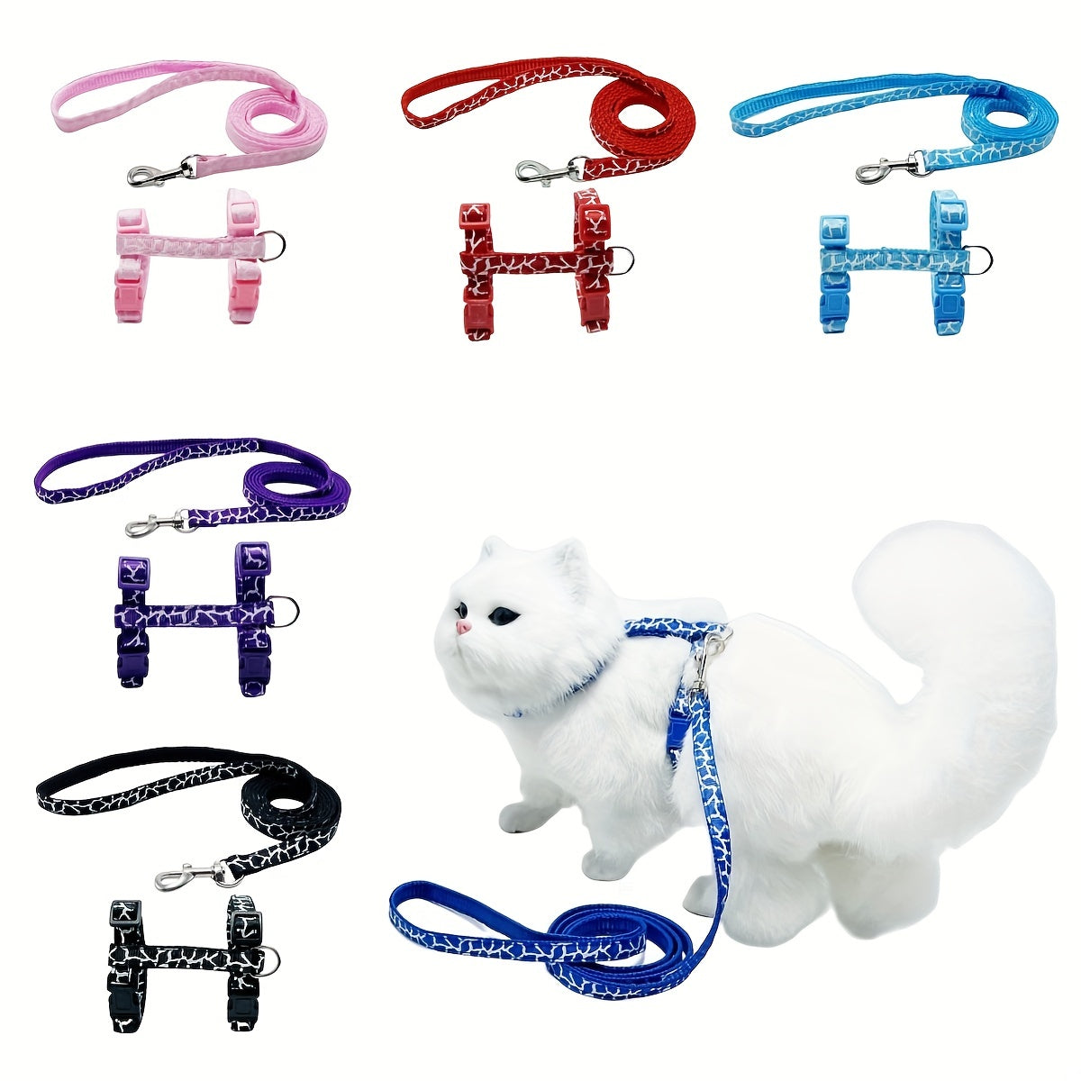 CozyFit: Adjustable Soft Vest Harness & Leash for Small Pets