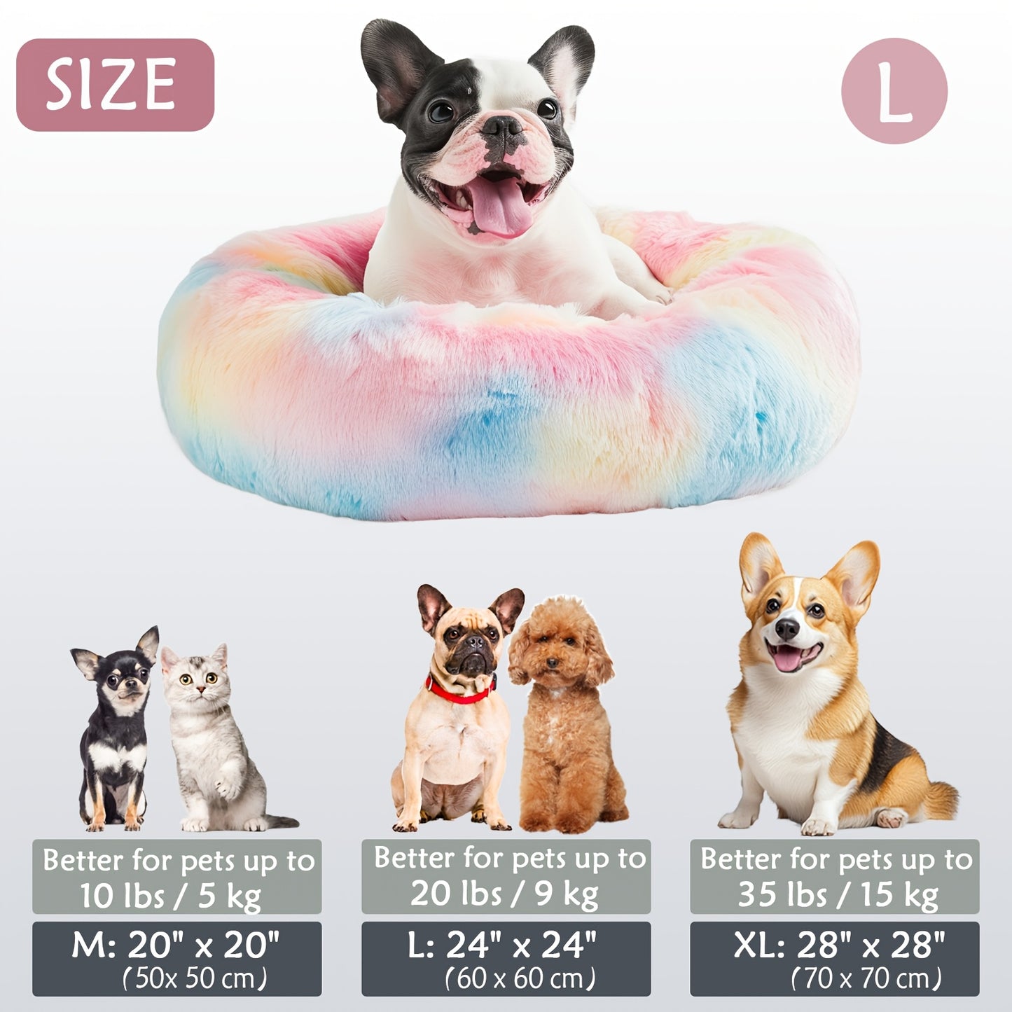 Calm & Cozy Paws: Heated Donut Cuddler Bed for Pets