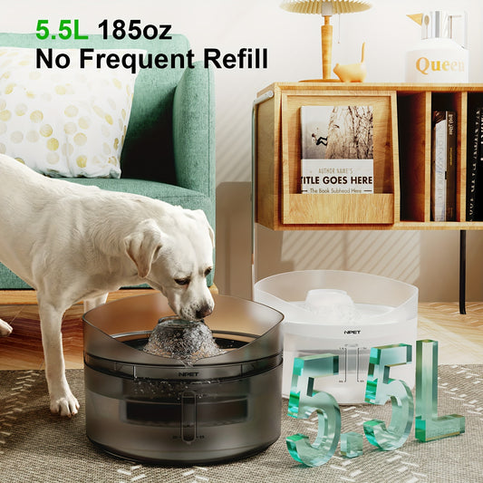 NPET HydratePro: 5.5L Auto Pet Fountain with 3-Layer Filtration