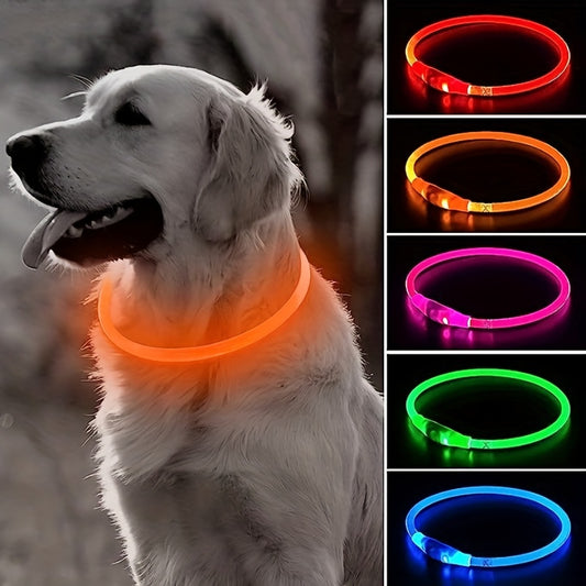 GlowPaws: 360° LED Dog Collar for Night Safety