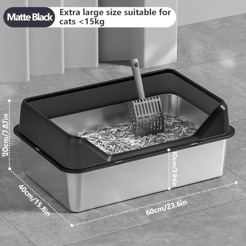 Premium XL: Heavy-Duty, Spill-Proof Litter Box for Large & Multiple Cats