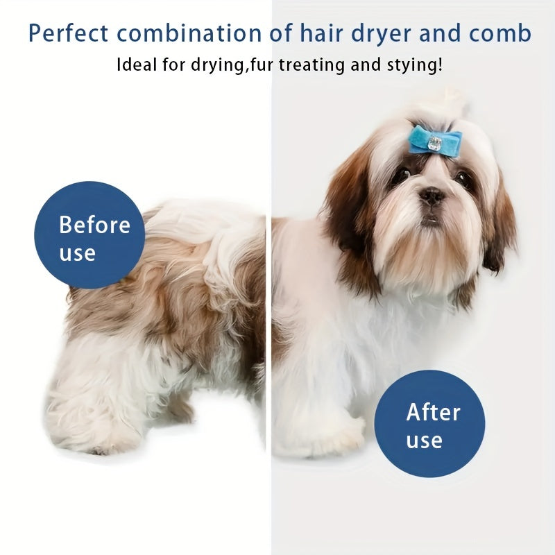 WhisperQuiet: 2-in-1 Pet Dryer & Comb for Stress-Free Grooming