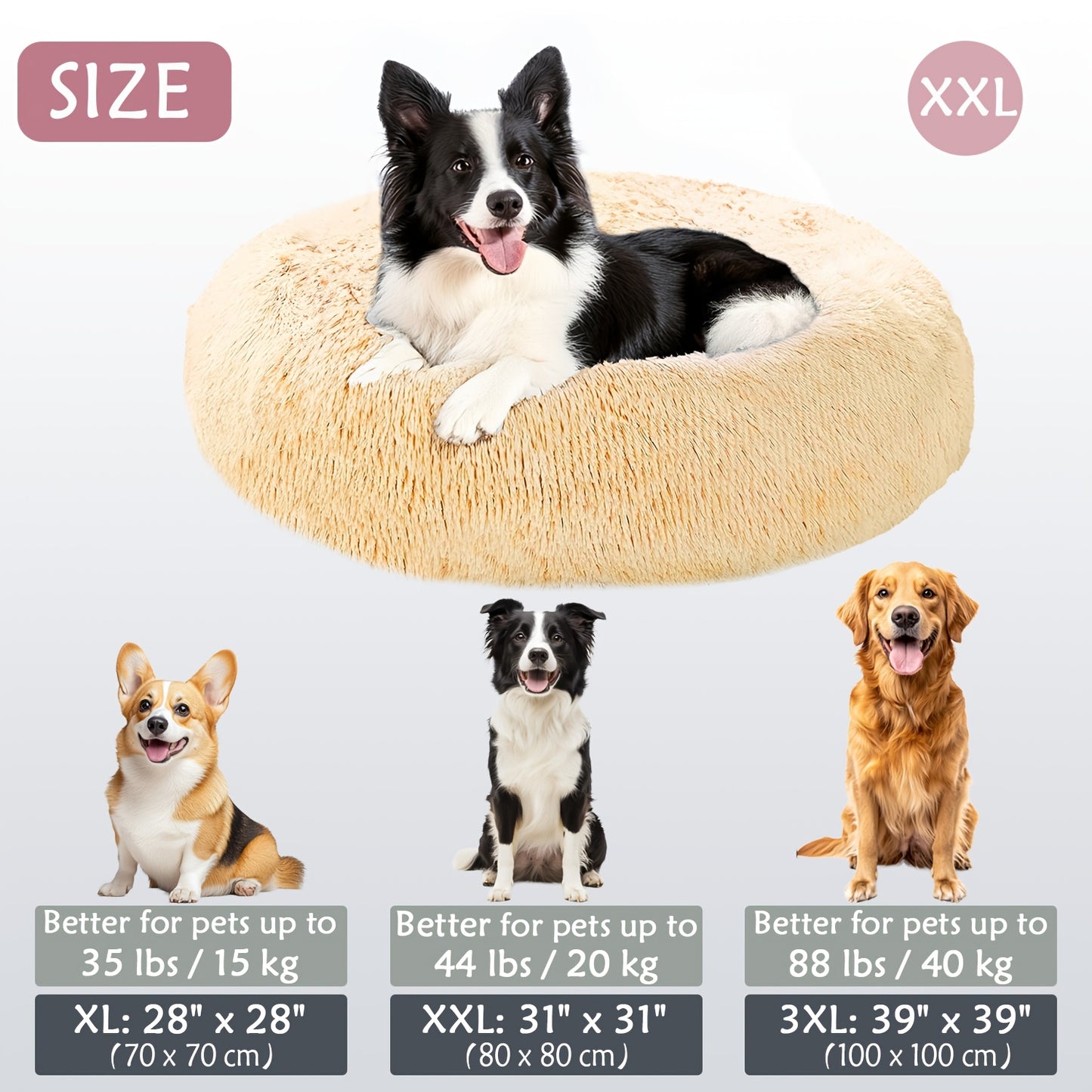 Calm & Cozy Paws: Heated Donut Cuddler Bed for Pets