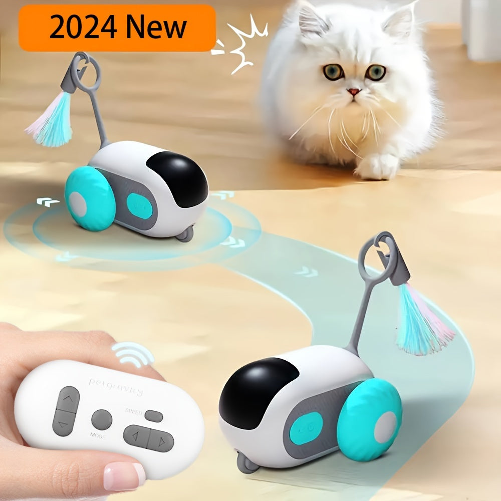 PETGRAVITY: Dual-Mode RC Cat Toy Car with Autopilot & Remote Control