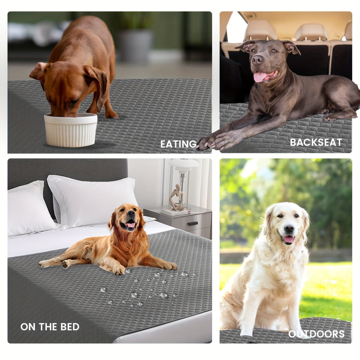 PawDry Protector Waterproof & Non-Slip Dog Bed Cover – Rectangle Design for All Breeds