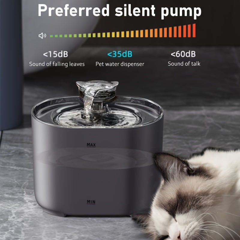 OLDEGG WhisperFlow: 2.3L Pet Water Fountain with USB Power