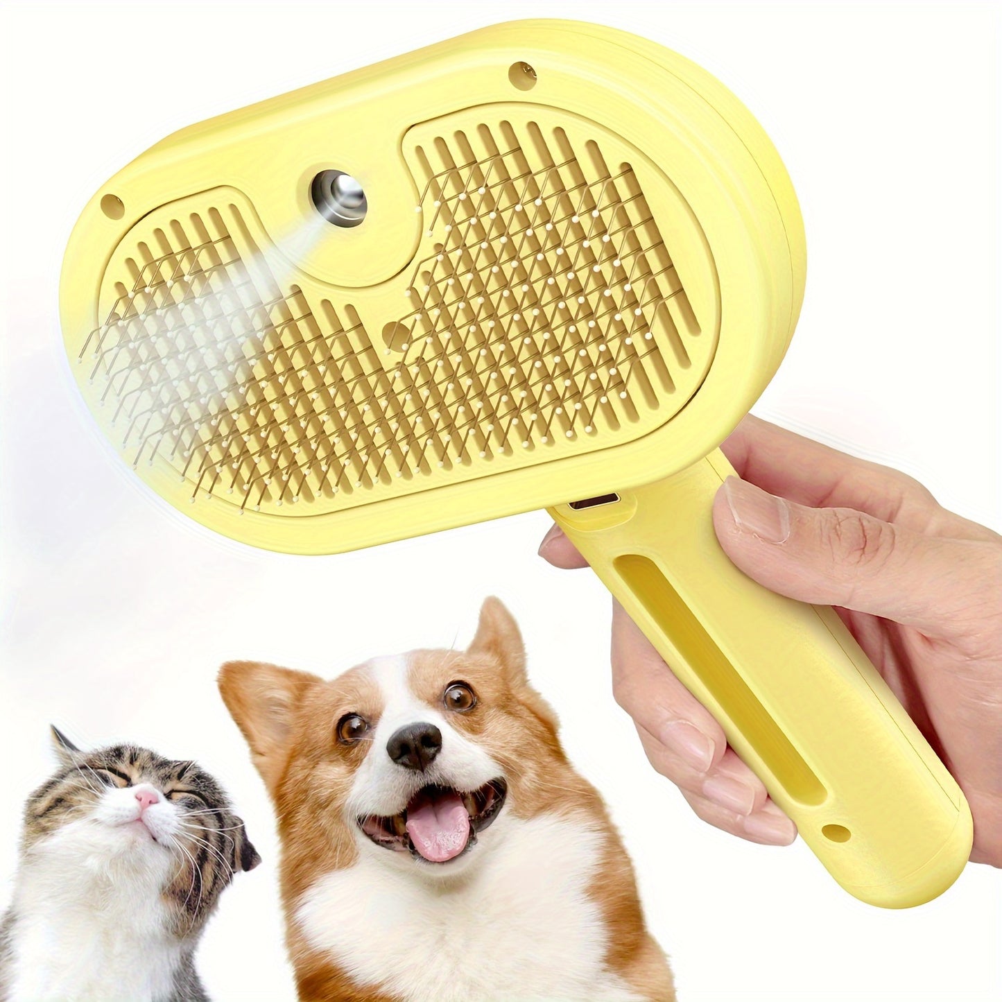 Cat Steam Brush – USB Rechargeable Pet Grooming Tool