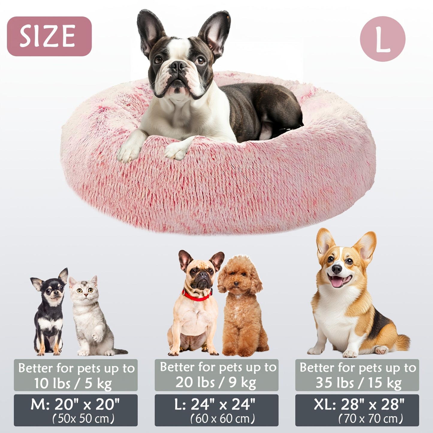 Calm & Cozy Paws: Heated Donut Cuddler Bed for Pets