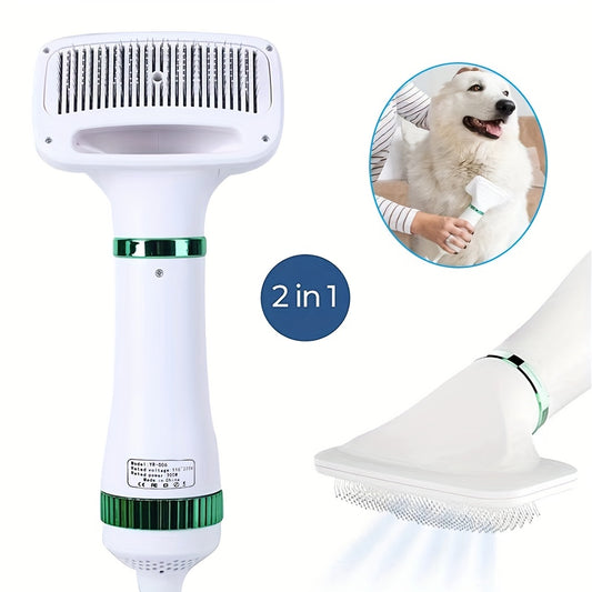 PawDry Pro: 2-in-1 Pet Dryer & Brush with Low-Noise Design