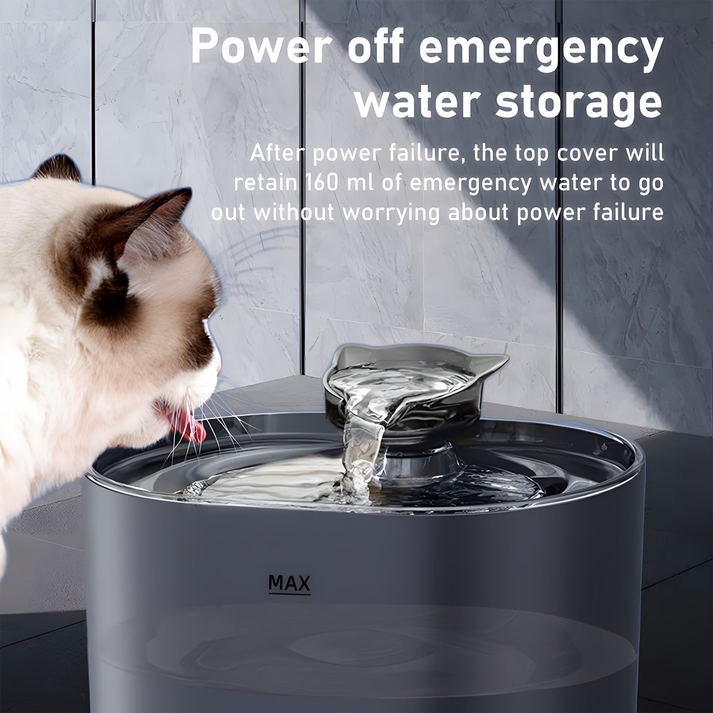 OLDEGG WhisperFlow: 2.3L Pet Water Fountain with USB Power