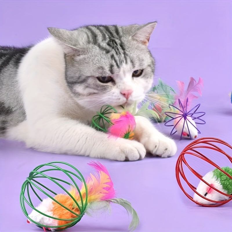 FeatherFrenzy: Real Feather Teaser Toy for Cats