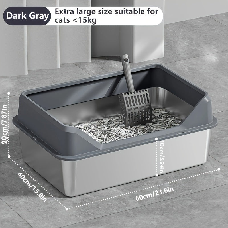 Premium XL: Heavy-Duty, Spill-Proof Litter Box for Large & Multiple Cats