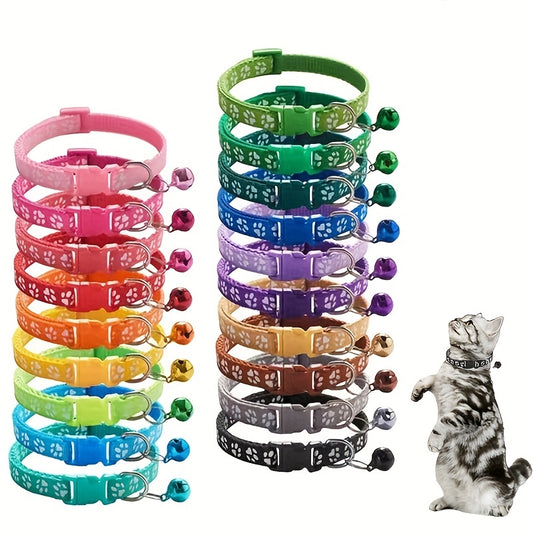 PurrfectChime: Adjustable Cat Collar with Bell & Cute Prints