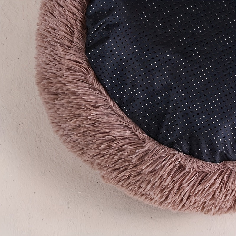 Plush Pet Nest – Soft & Cozy Round Bed for Cats & Dogs