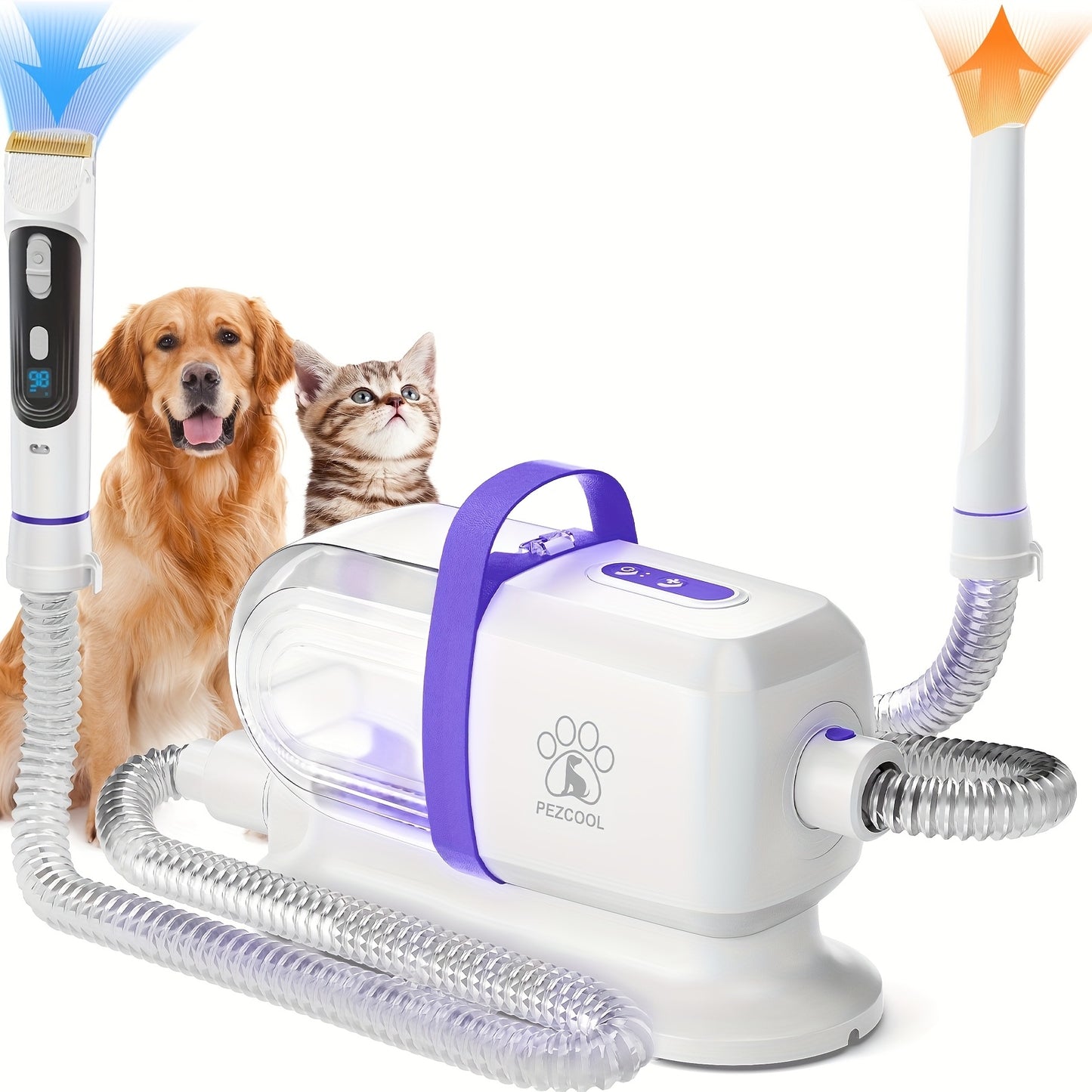 MISBY ProPaw: 8-in-1 Dog Grooming Vacuum with Dryer & 6 Tools