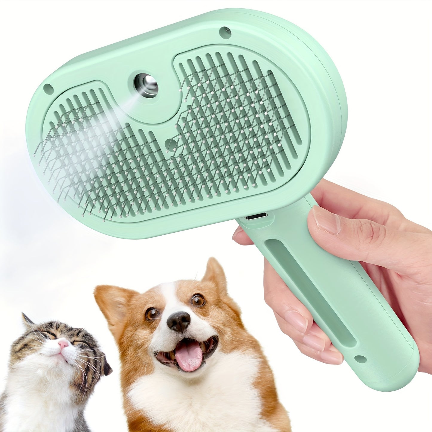 Cat Steam Brush – USB Rechargeable Pet Grooming Tool