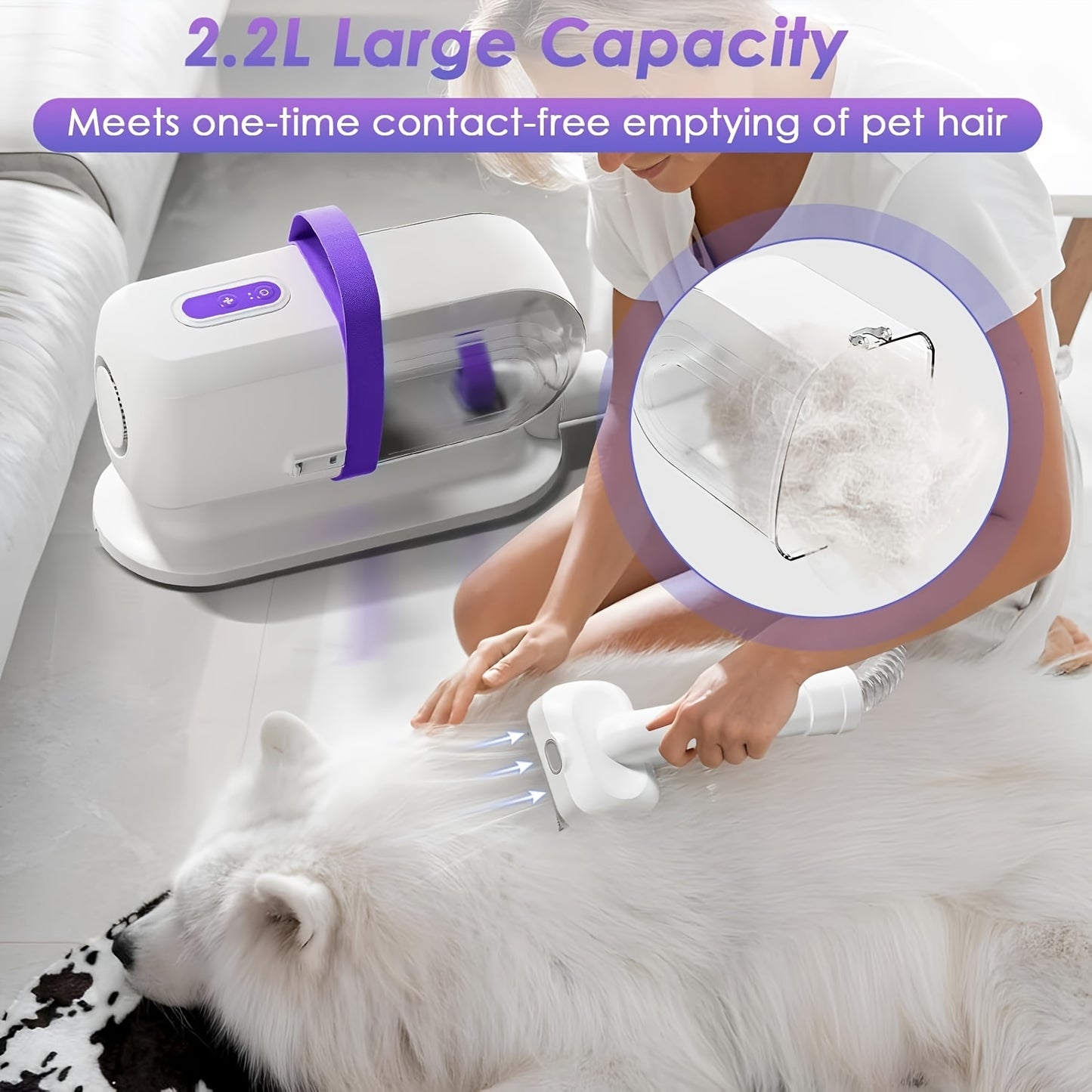 MISBY ProPaw: 8-in-1 Dog Grooming Vacuum with Dryer & 6 Tools