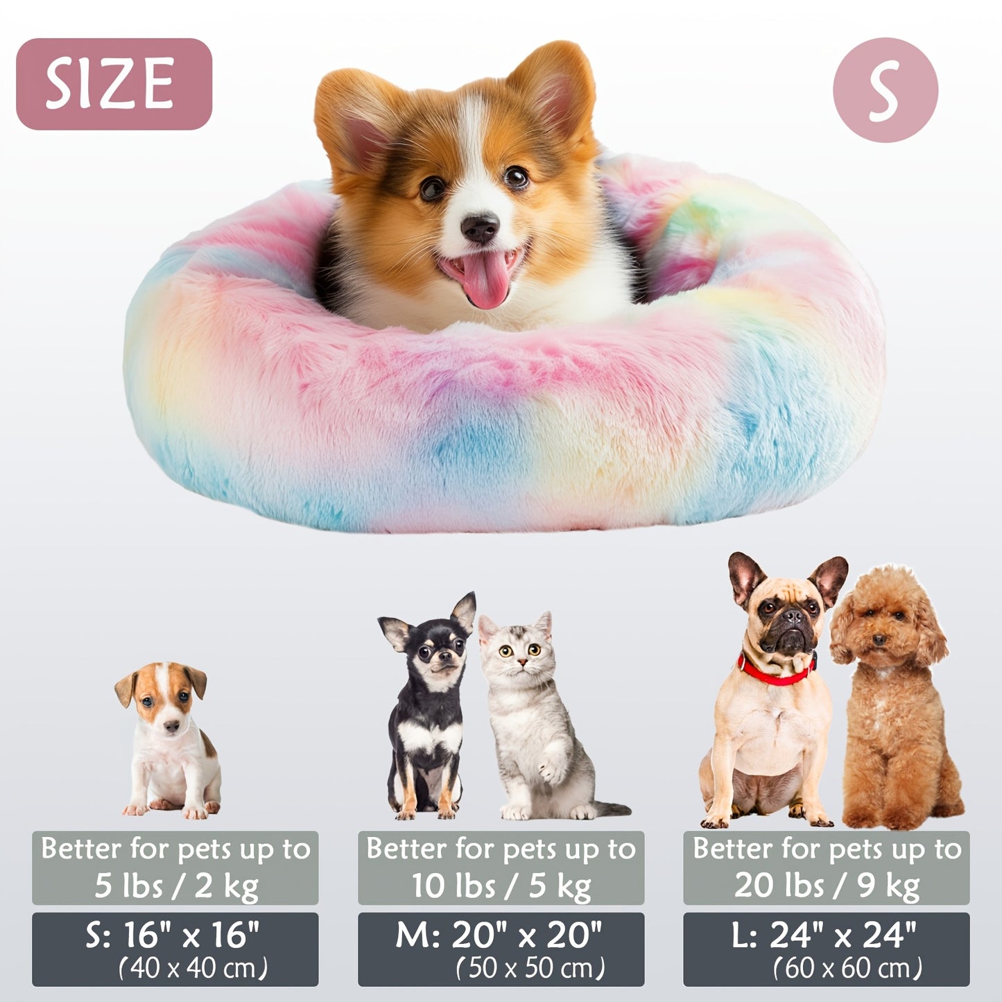 Calm & Cozy Paws: Heated Donut Cuddler Bed for Pets