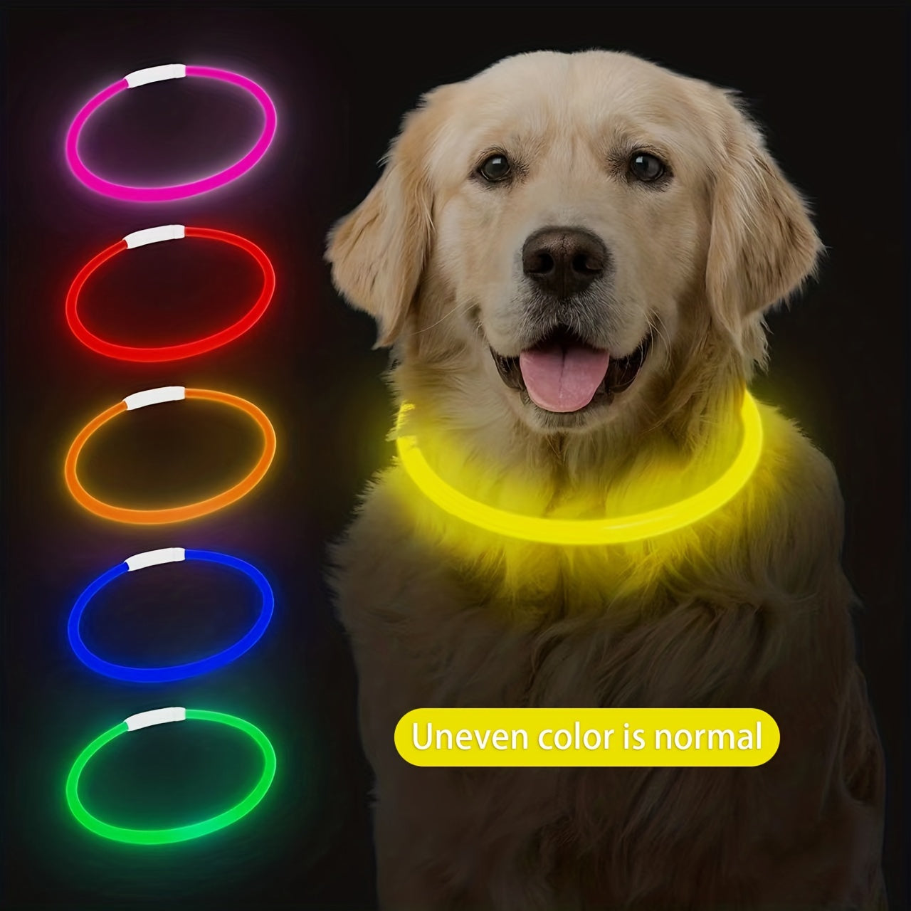 GlowPaw: 360° LED Light Collar for Dogs & Cats