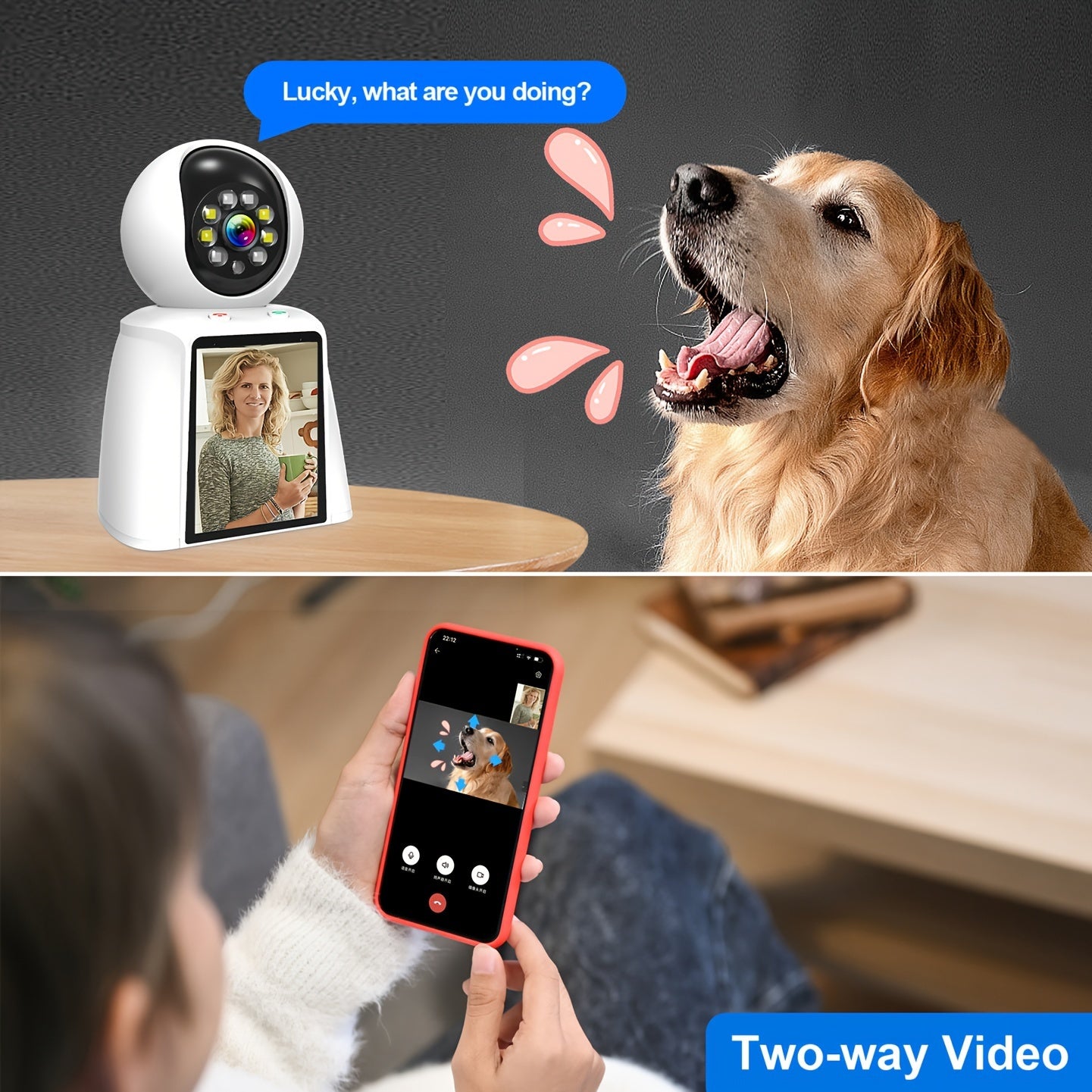 PawView: Smart Pet Camera with Touchscreen & 2-Way Calling