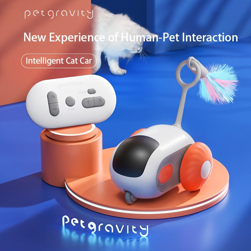 PETGRAVITY: Dual-Mode RC Cat Toy Car with Autopilot & Remote Control