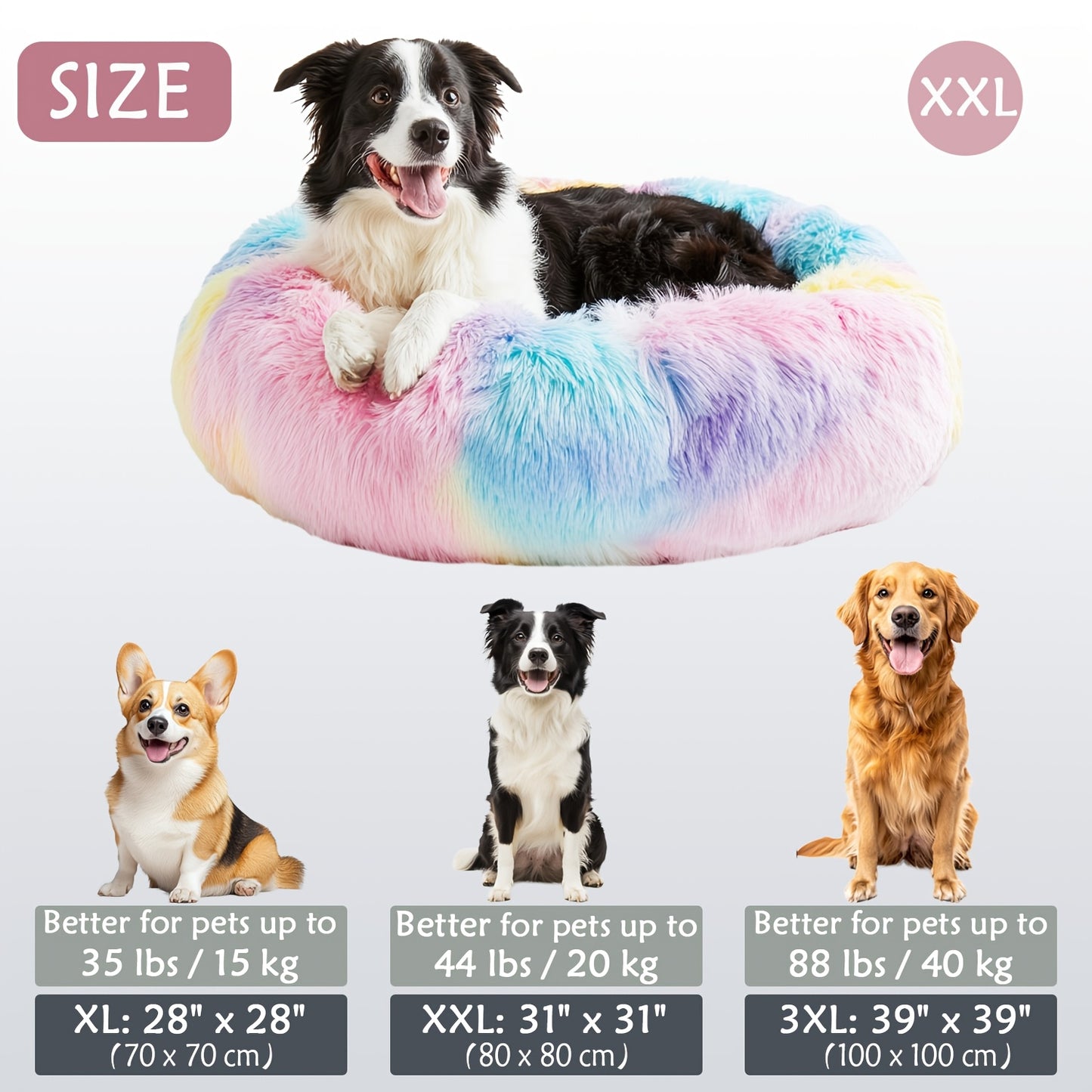 Calm & Cozy Paws: Heated Donut Cuddler Bed for Pets