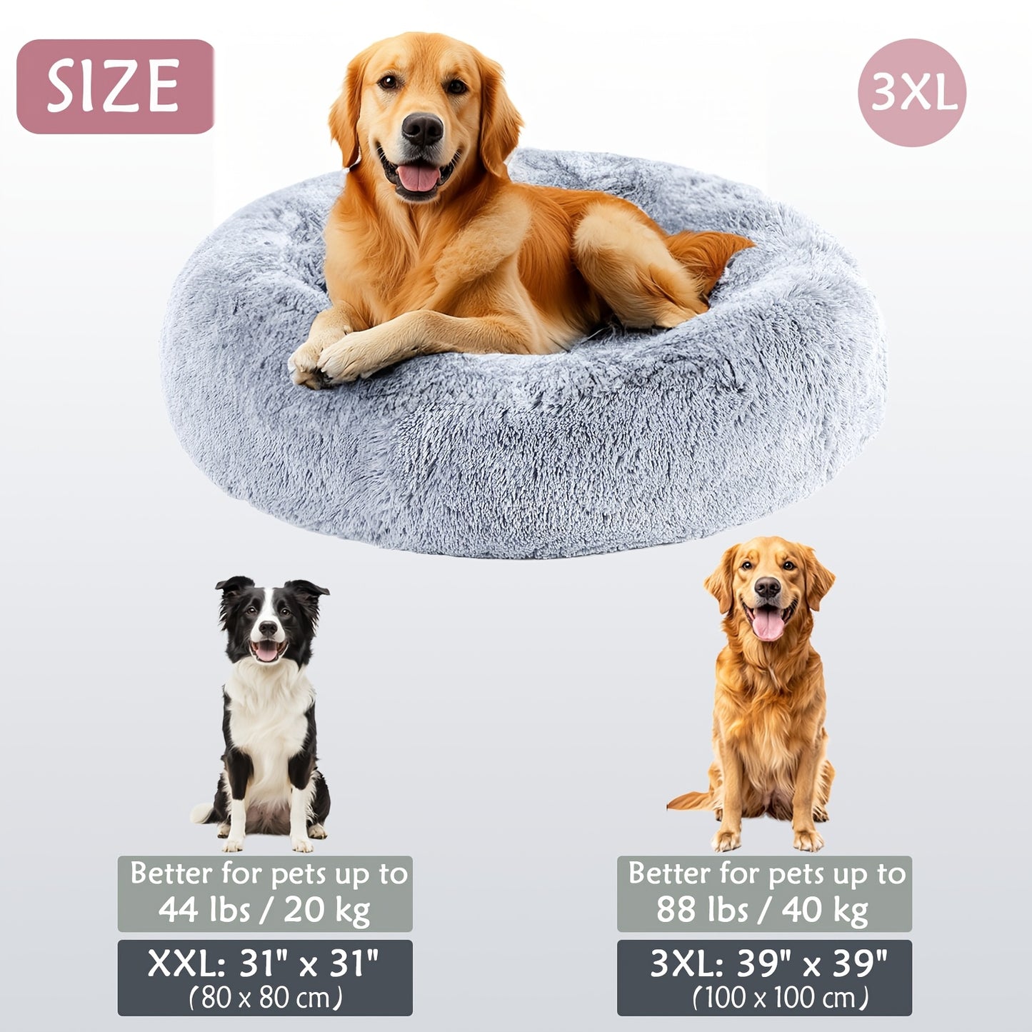 Calm & Cozy Paws: Heated Donut Cuddler Bed for Pets