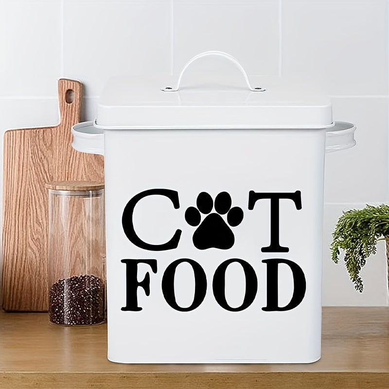 WhiskerWise: Waterproof PVC Cat Food Decal for Home Organization